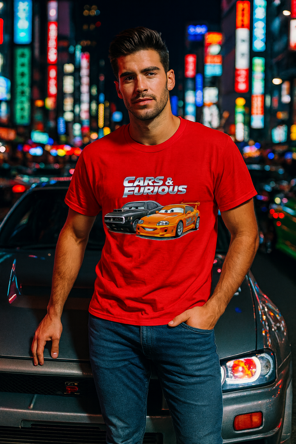 Camiseta Cars & Furious | Parodia Fast and Furious x Cars | Humor Retro Gamer | Ropa friki de coches | Streetwear cultura pop